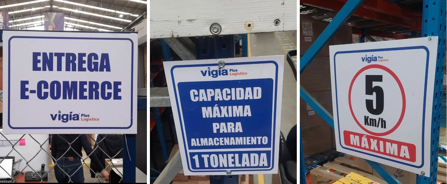 Señalización industrial y de seguridad fabricada e instalada por S&E SAS